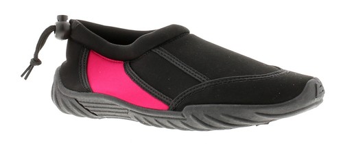 Platino Womens Aqua Shoes Rockpool Slip On black pink UK Size