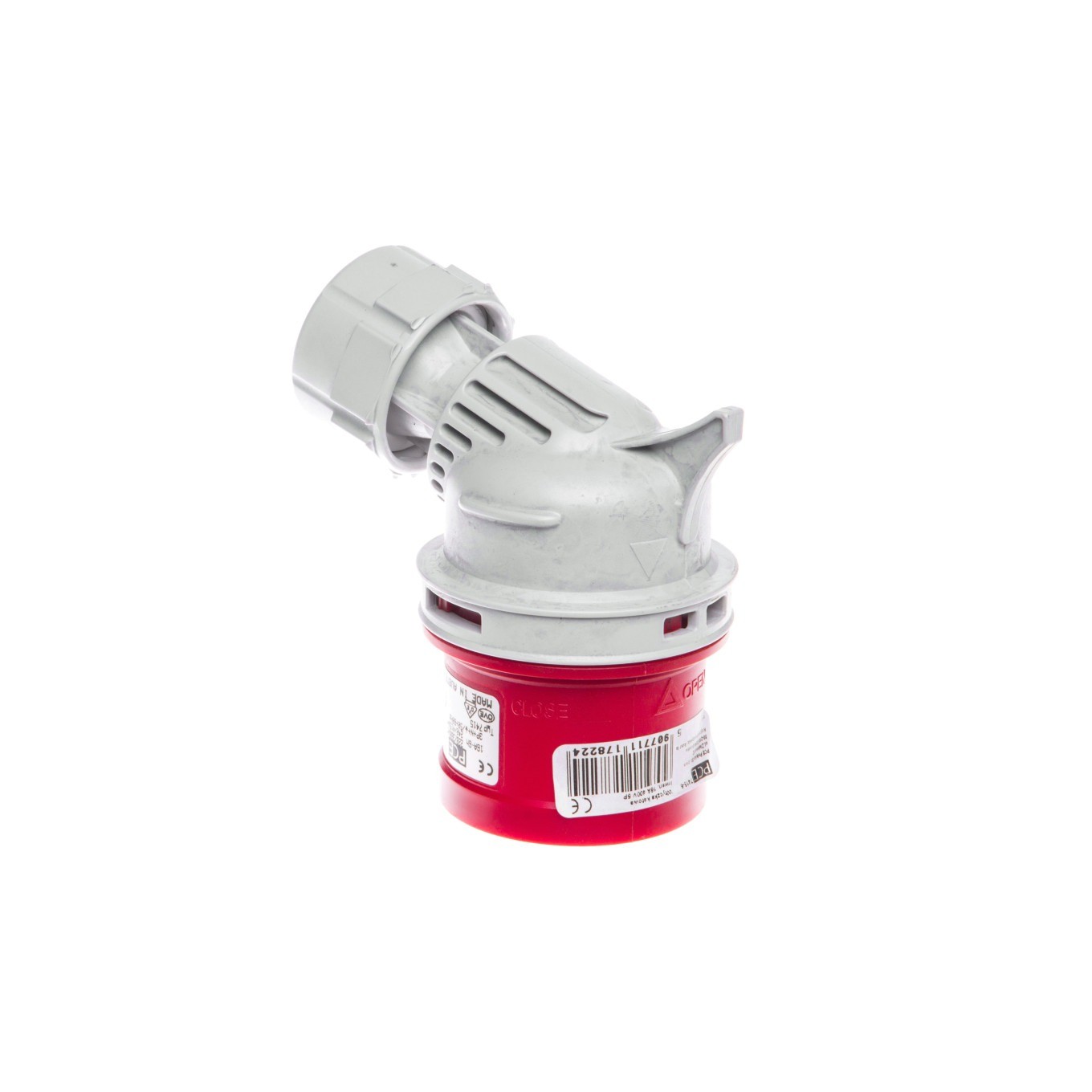 Portable Angle Plug 16A 5P 400V Red IP44 TWIST 7415-6