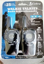 Cobra Two-Way Walkie Talkies SH360BK 25 Mile Range Built-in Weather Radio New