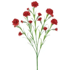 Carnation Artificial Floral Spray - 26" - Red