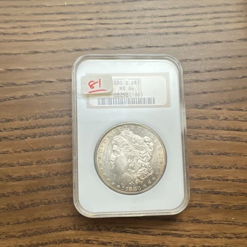 1880-S MS 64 Toned Morgan Silver Dollar NGC Certified