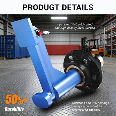 2Pack 8800lbs Shipping Container Wheels 6 Lug Heavy Duty Axle Kit
