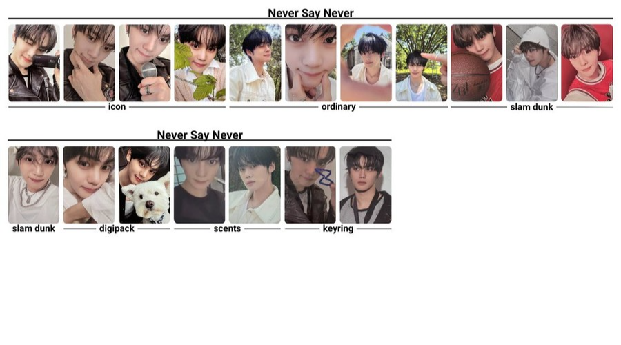 Zero Base One ZB1 NEVER SAY NEVER Official PHOTOCARD DigiPack KEY