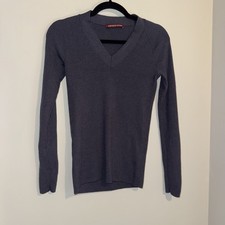 Comptoir Des Cotonniers Long Sleeve "Jessou" 100 Wool Sweater Size M Slate Gray