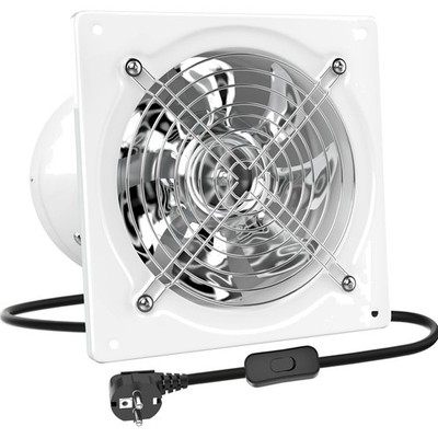 Extractor Fan 200mm Badezimmer Küche Garage Ventilator Metall White