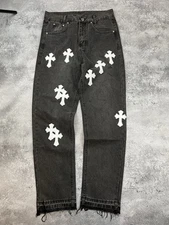 Levis Chrome Hearts Black Denim Pants Jeans Size 30