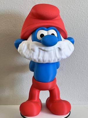 GIANT Papa Smurf Statue   16  Oversized Collector Figure   Heavy Display Piece