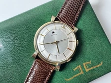 beautiful lecoultre memovox 10 ktgf swiss made 17 jewels wristwatch with box