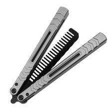 Aluminium Alloy Handle Comb Practice Tools Stainless Steel Comb Head Practice...