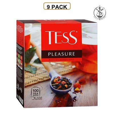 TEA BLACK PLEASURE W/ROSEHIP&APPLE 9/(100X1.5GR) TESS 0919-09 - Russia - 9 PACK