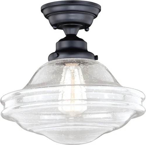 Vaxcel Lighting C0177 Huntley 1 Light 12"W Semi-Flush Ceiling - Bronze - Picture 1 of 12