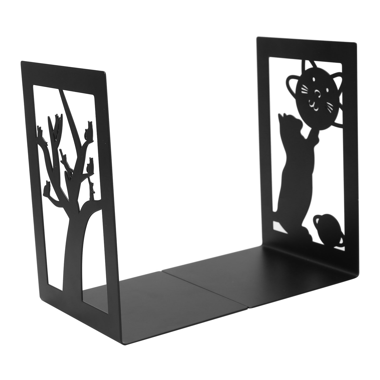 °2pcs Metal Bookend Desktop Bookshelf Storage Book Documents Divider Craft