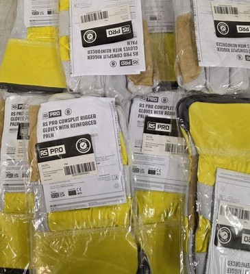 Packung mit 20x RS-PRO COWSPLIT RIGGER HANDSCHUHEN MIT VERSTÄRKTER HANDFLÄCHE - Größe XL