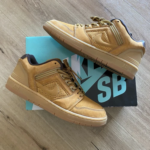 Nike Air Force II SB Dunk Low Premium Mens Size US10.5 ‘Baroque Brown’ Wheat New
