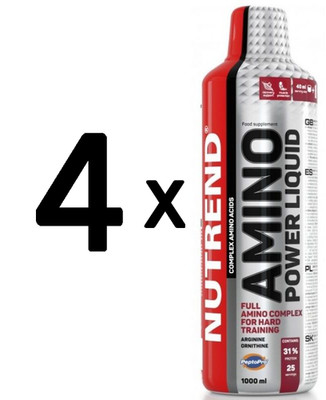 4 x Nutrend Amino Power Liquid - 1000 ml. (27,50 EUR/L)