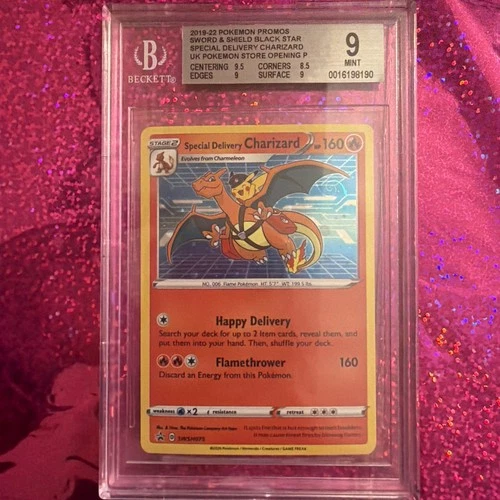 BGS 9 Special Delivery Charizard, 2019 SWSH075 Mint Condition Pokemon Card Promo