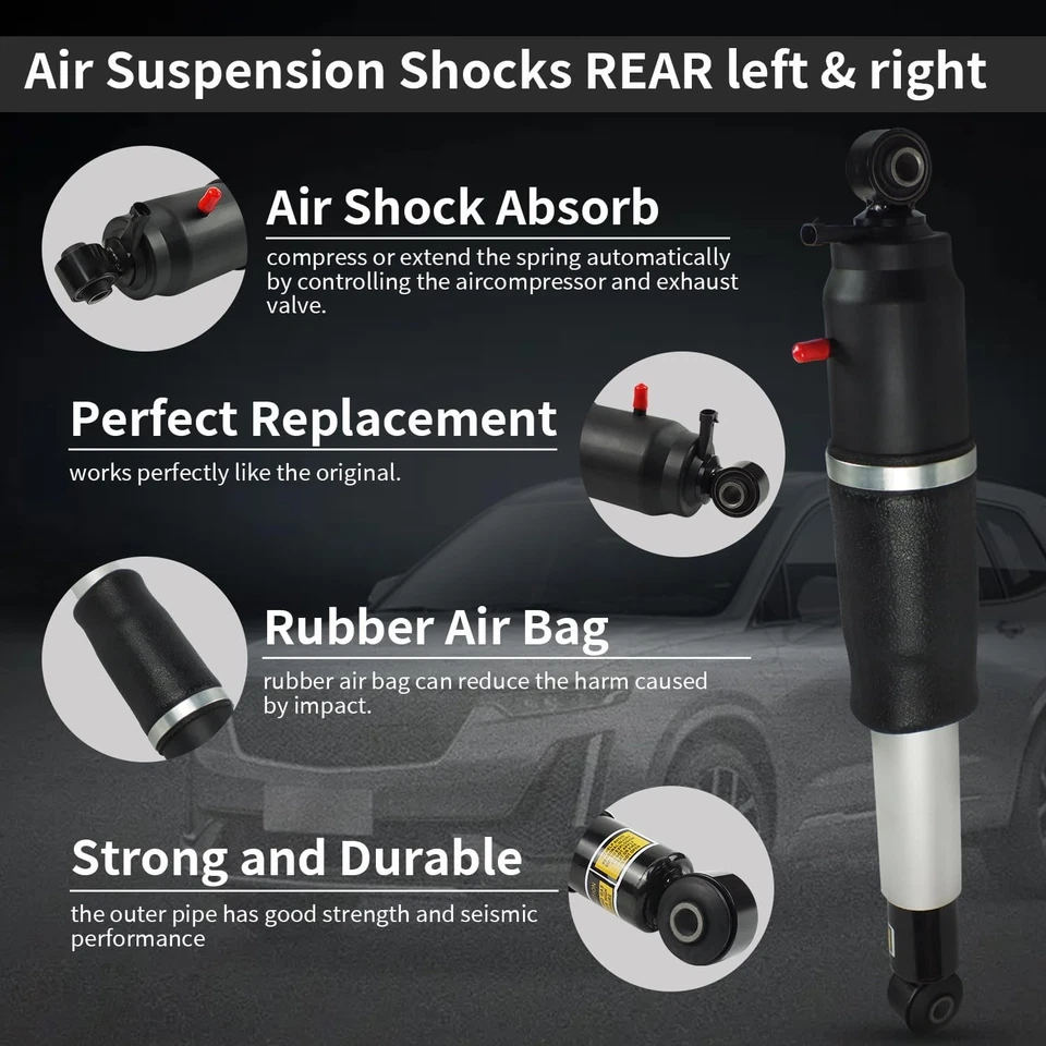 Amortiguador de aire trasero suspensión compatible con Cadillac Escalade 2002-2014  Foto 4 de 4