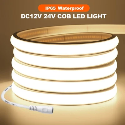 12V Neon COB LED Strip Streifen Flex Schlauch diffus Lichtband Wasserdicht Außen - Bild 1 von 4