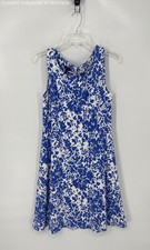 Talbots NWT Women's Blue/White Dress Sz L