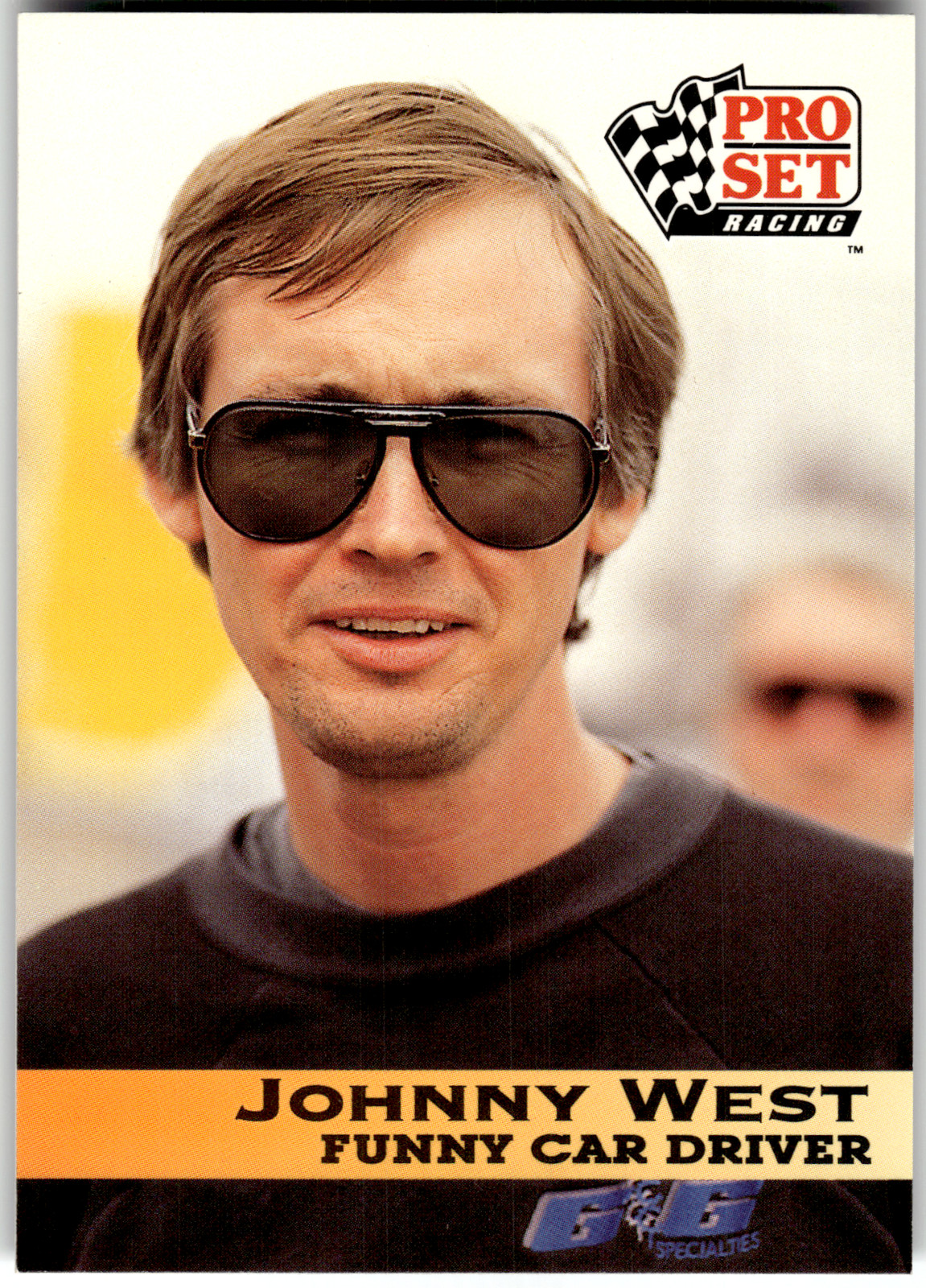 1992 Pro Set Racing #38 JOHNNY WEST NHRA