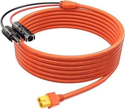 Solar Verlängerungskabel Solarstecker auf XT60 Stromkabel 3m, 12AWG Solarladung