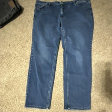 VERVET Plus Size Stretch Blue Denim Women's Jeans 5-Pocket Design