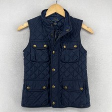 POLO RALPH LAUREN Vest Youth M 8-10 Diamond Quilted Insulated Riding Blue