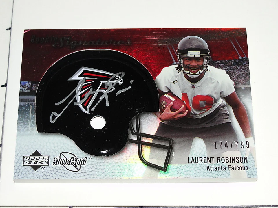 Laurent Robinson: 2007 Sweet Spot RC helmet AUTO  Atlanta Falcons Illinois State - Image 2 of 2