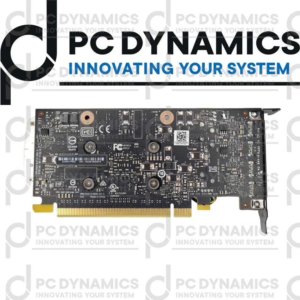 Nvidia Quadro P620 2GB PCIE 3.0 x16 4x Mini-DisplayPort Low Profile - Immagine 3 di 3