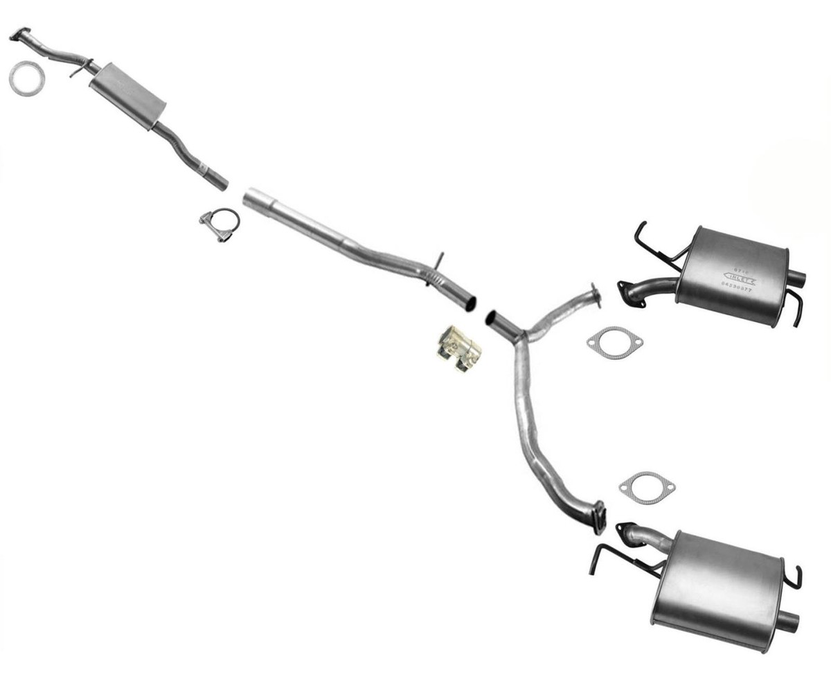 Middle Muffler Y Pipe & Rear Mufflers For Mazda CX-9 3.7L 3.5L