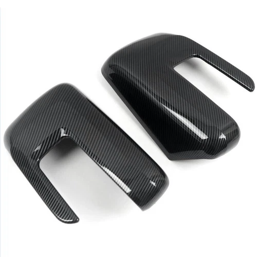 Carbon Fiber Look Rear View Side Mirror Cover Trim For 2021-2023 Ford F150 F-150 - Picture 8 of 10