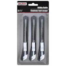 Tool Bench Hardware Disposable Utility Razors Pack of 3 (186561). Free Shipping.