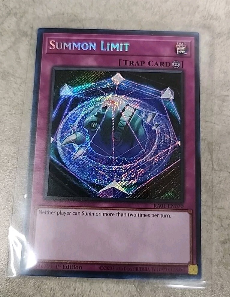 yugioh cards that limit summoning Yugioh x1 Summon Limit RA01-EN070 Secret Rare 1st Edition (Near Mint!)
