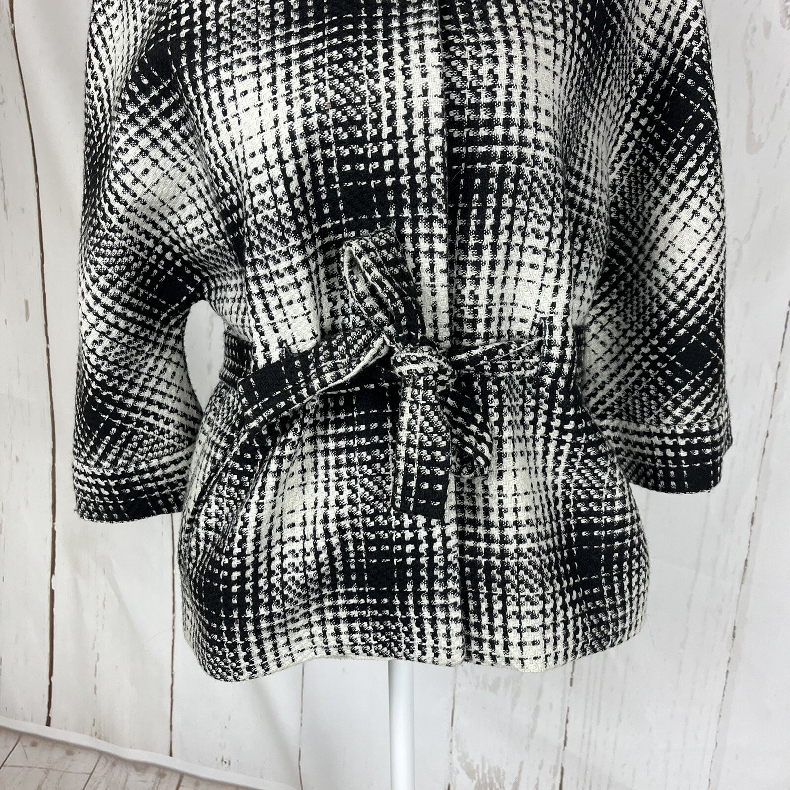 Willi Smith Houndstooth Jacket Medium Cropped Bel… - image 5