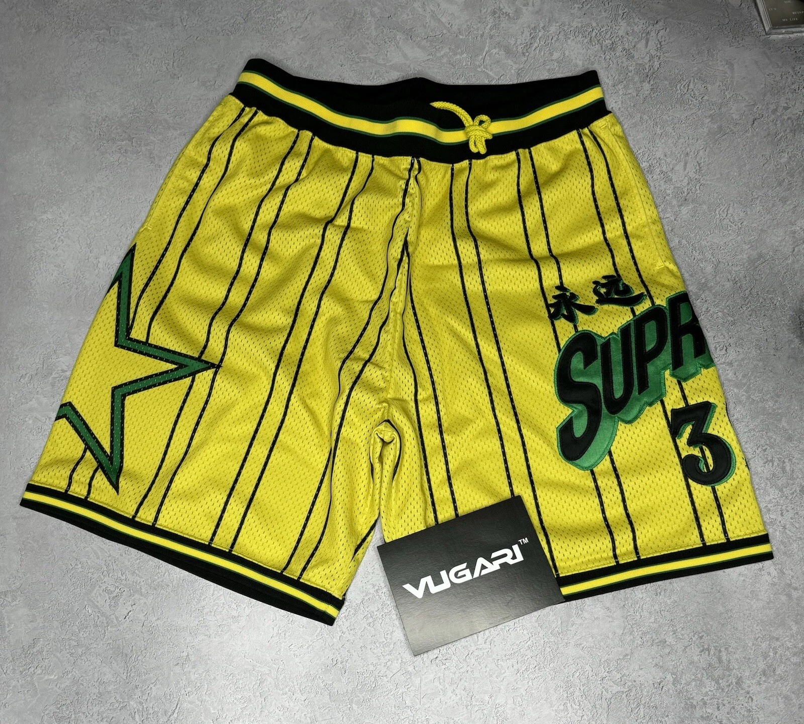 Short de basket Supreme Star jaune   Taille Medium   Trusted Seller ?✅