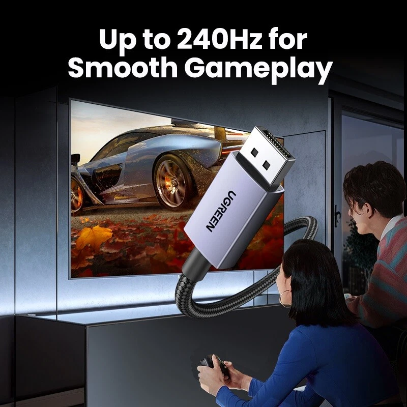 UGREEN 16K Displayport Cable DP2.1 240Hz 80Gbps Video Audio For TVBox PC Monitor - Image 4 of 4