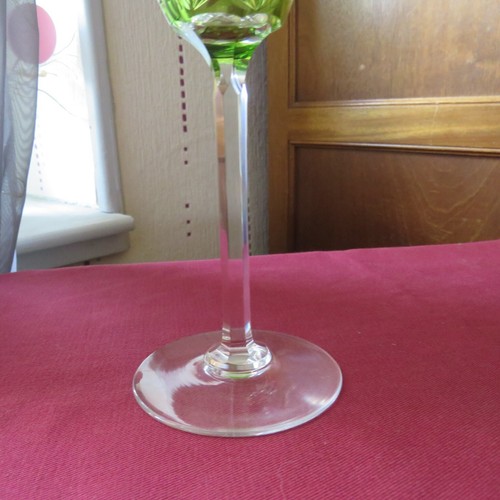 1 Vetro Roemer Cristallo Di saint louis O Val San Lambert Colore Verde H 20,5 CM - Foto 5 di 9
