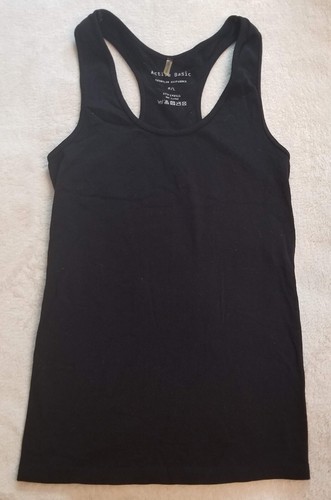 Active Basic Womens Tank Top Razorback Black Size M/L