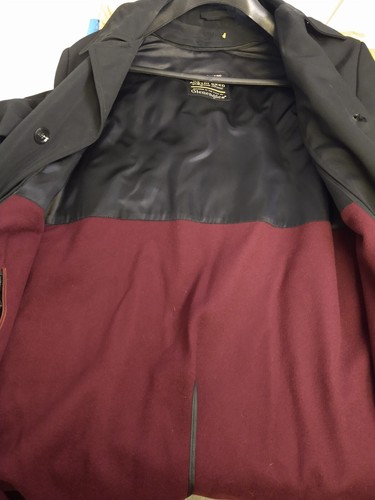 Mens Austin Reed Vintage Black Wool London Regent St Peacoat Size 38L- 46" chest - Picture 7 of 10