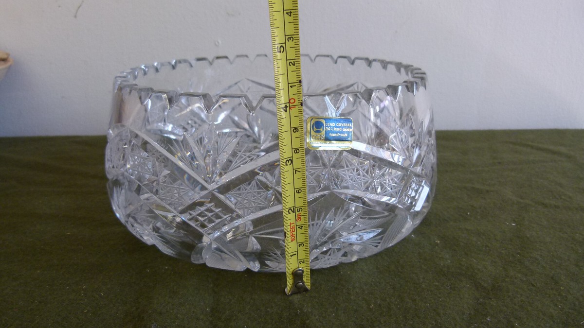 Lausitzer Glas - Lead Crystal 24% Lead Oxide Hand-Cut Bowl