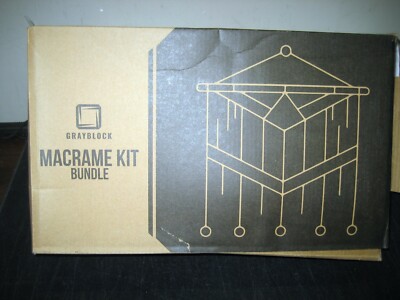 New Grayblock Macrame Kit Supplies for DIY Craft Knitting for adult beginners