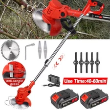 1000W Cordless Weed Eater Electric Brush Cutter Lawn Edger Grass String Trimmer