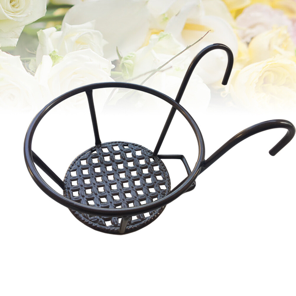 2 Pcs Hanging Wicker Baskets for Wall Hooks Home Flowerpot Bracket