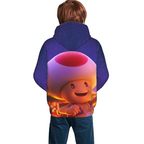 Super Mario Bros Movie Boys Pullover Hoodie Casual Hooded Sweatshirt with Pocket - Picture 22 of 28