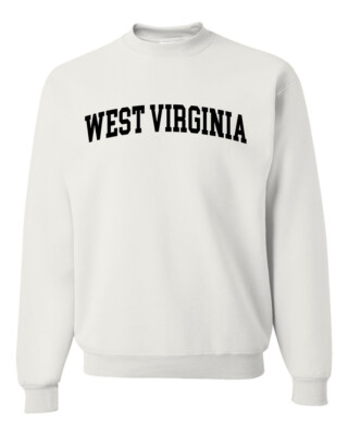 State of West Virginia College Style Black Fashion Unisex Crewneck Sweatshirt