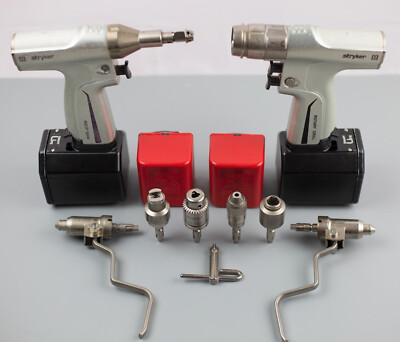 STRYKER System 8 Bohrer 8205 Dual Trigger mit 8206 Säge Handstück, 2x Akku, AO