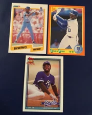 1990 Fleer Score Update 1991 Topps #U103 #28T #384 GERALD PERRY Lot 3 Royals
