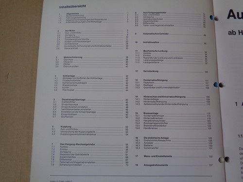 Audi 100 C2 Diesel Reparaturanleitung Querschnitt durch d. Motor-Technik 405 406 - Bild 6 von 12
