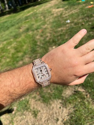 VVS Moisanitte Automatic Stainless Steel Watch Moissanite VVS Automatic Watch Stainless Steel Men Custom  main image 2