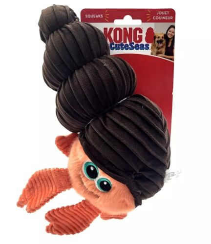 KONG CuteSeas Rufflez Hermit Crab Super Squeaky Soft Toss & Shake Dog Toy - Picture 3 of 5